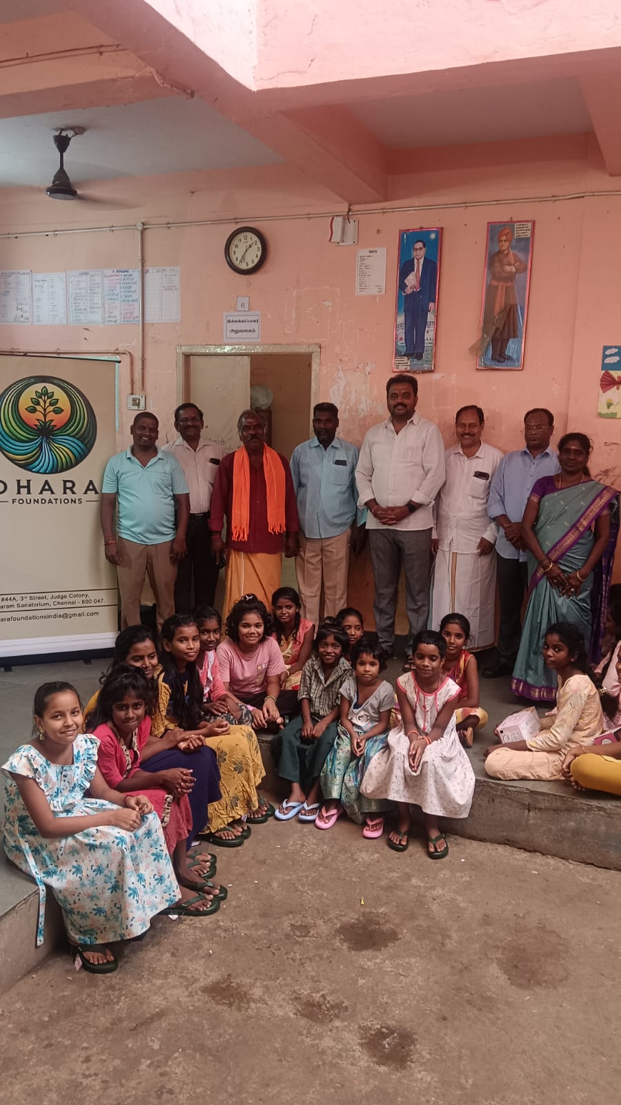 Providing footwear to all the girl children at Annai Sathiya District Govt Home