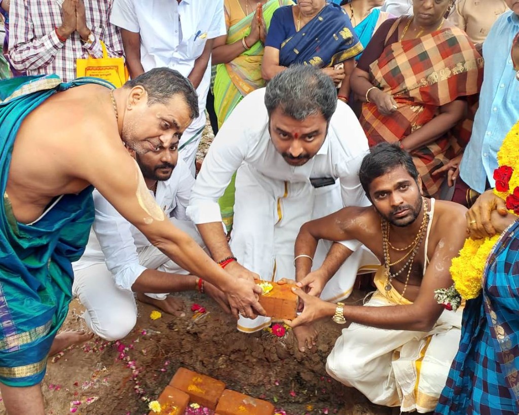 Bhoomi Pooja Performed for Raghavendra Temple